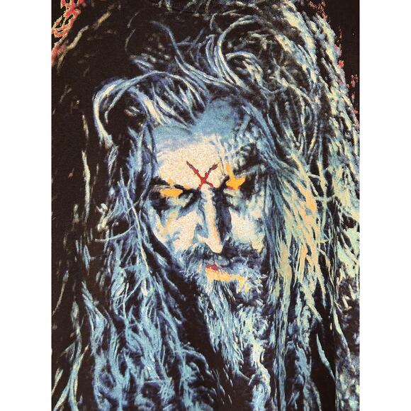 Rob Zombie All Over Print Rare Vintage T-shirt Reprint Tultex Tag - Picture 2 of 5